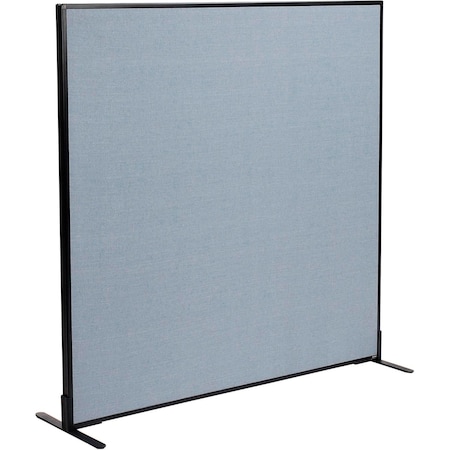 Interion By Global Industrial Interion Freestanding Office Partition Panel, 60-1/4inW x 60inH, Blue 238639FBL